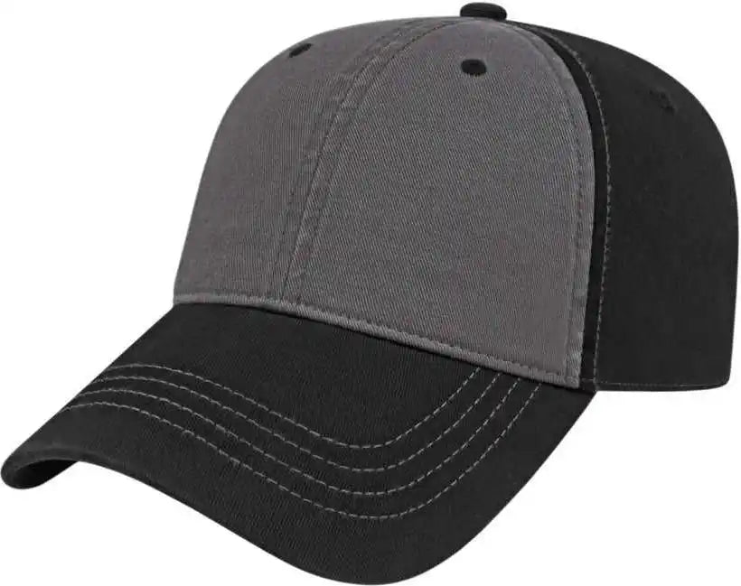 Cap America I1002 Relaxed Golf Dark Gray Black / one Size Fits Most