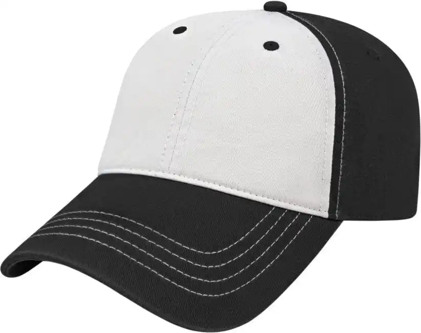 Cap America I1002 Relaxed Golf White Black / one Size Fits Most