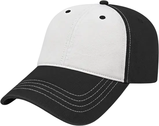 Cap America I1002 Relaxed Golf - White Black - White/black / one Size Fits Most