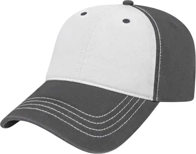 Cap America I1002 Relaxed Golf White Dark Gray / one Size Fits Most