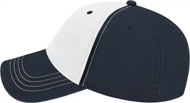 Cap America I1002 Relaxed Golf - White Navy - one Size Fits Most