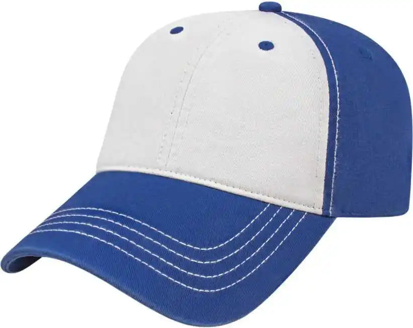 Cap America I1002 Relaxed Golf White Royal / one Size Fits Most