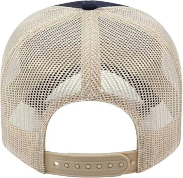 Cap America I1011 Sublimated Flag Visor with Mesh Back - Navy Stone - Gray / one Size Fits Most