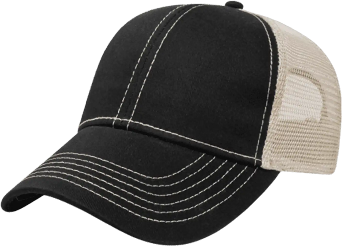 Cap America I1050 Super Soft Mesh Back Black Tan / one Size Fits Most