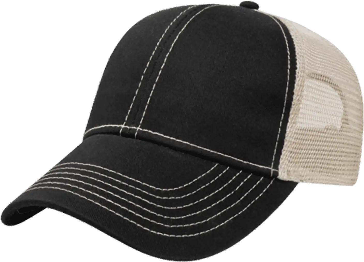 Cap America I1050 Super Soft Mesh Back - Black Tan - one Size Fits Most