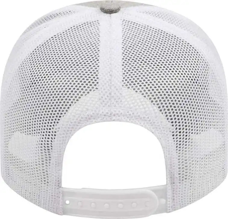 Cap America I1081 Heathered Polyester with Ultra Soft Mesh Back - Gray White - one Size Fits Most