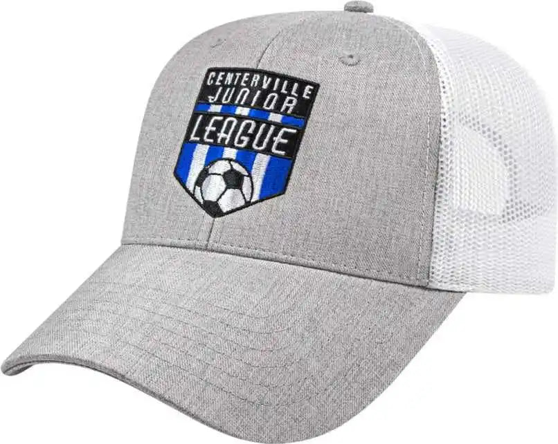 Cap America I1081 Heathered Polyester with Ultra Soft Mesh Back Gray White / one Size Fits Most