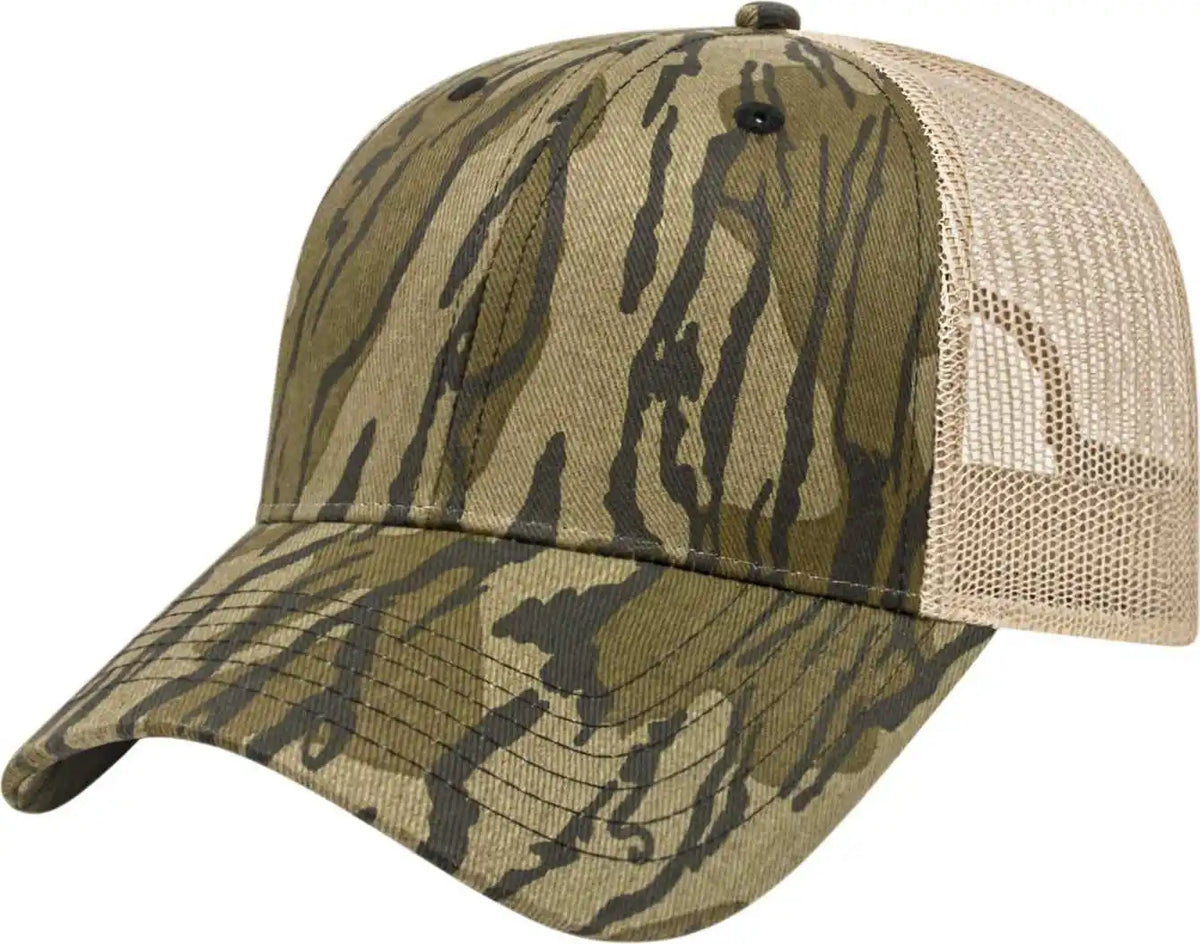 Cap America I2005 Camo Trucker Mesh Back Bottomland Khaki / one Size Fits Most