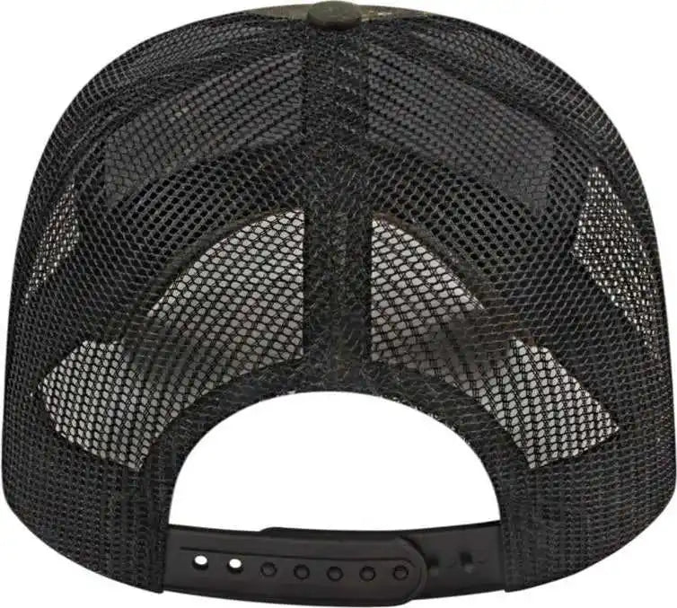 Cap America I2005 Camo Trucker Mesh Back Mossy Oak Break Up Black / one Size Fits Most