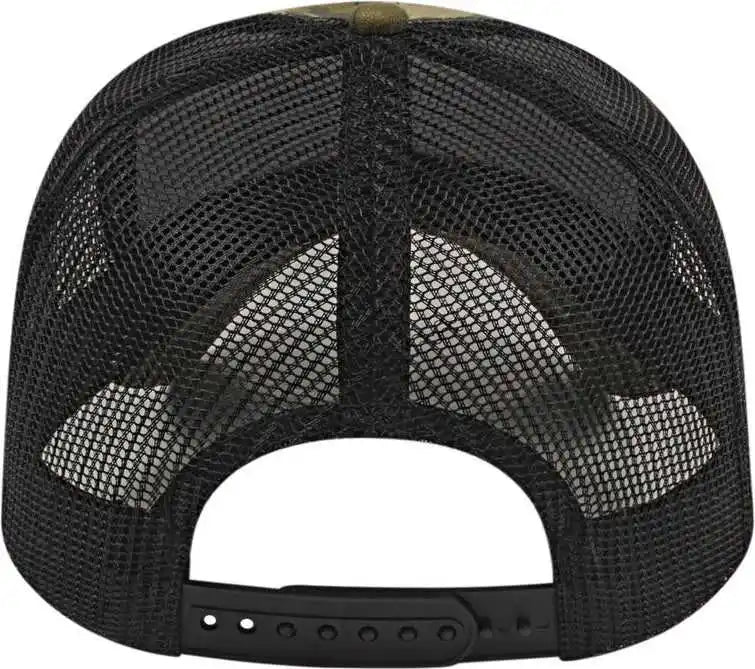 Cap America I2005 Camo Trucker Mesh Back Mossy Oak Original Bottomland Black / one Size Fits Most