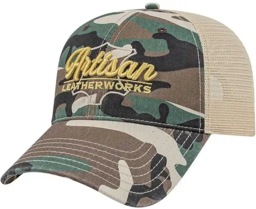 Cap America I2008 Woodland Camo with Soft Mesh Back Stone Multi Colored / one Size Fits Most