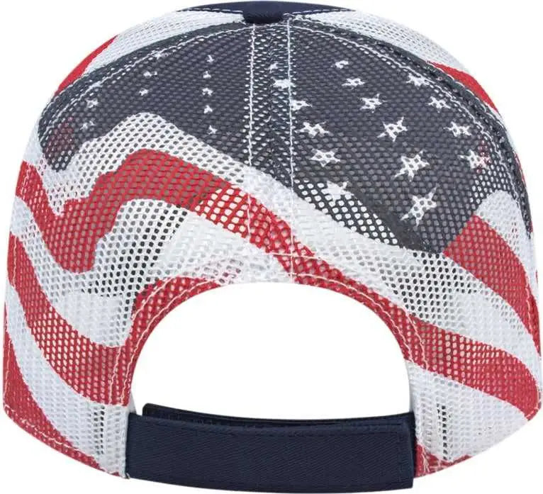 Cap America I2011 Flag Mesh Back - Navy White - one Size Fits Most