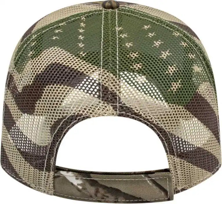 Cap America I2011 Flag Mesh Back Realtree Ap Khaki / one Size Fits Most