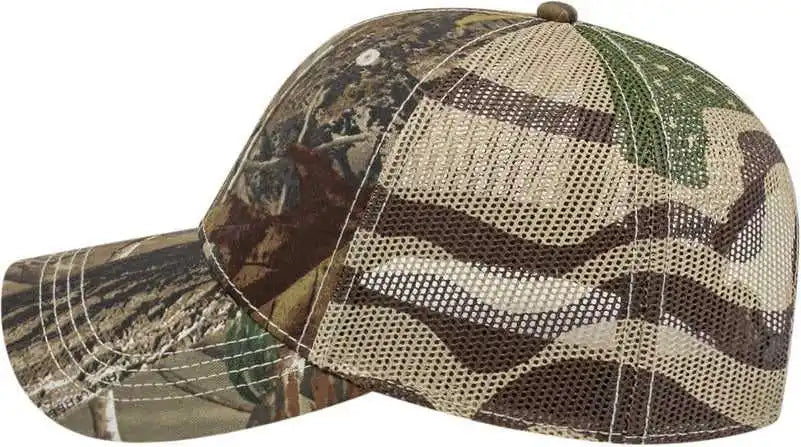 Cap America I2011 Flag Mesh Back Realtree Ap Khaki / one Size Fits Most