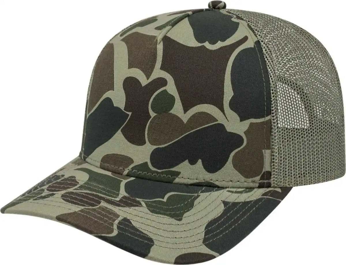 Cap America I2023 Duck Camo Trucker Mesh Back Wetland Olive / one Size Fits Most