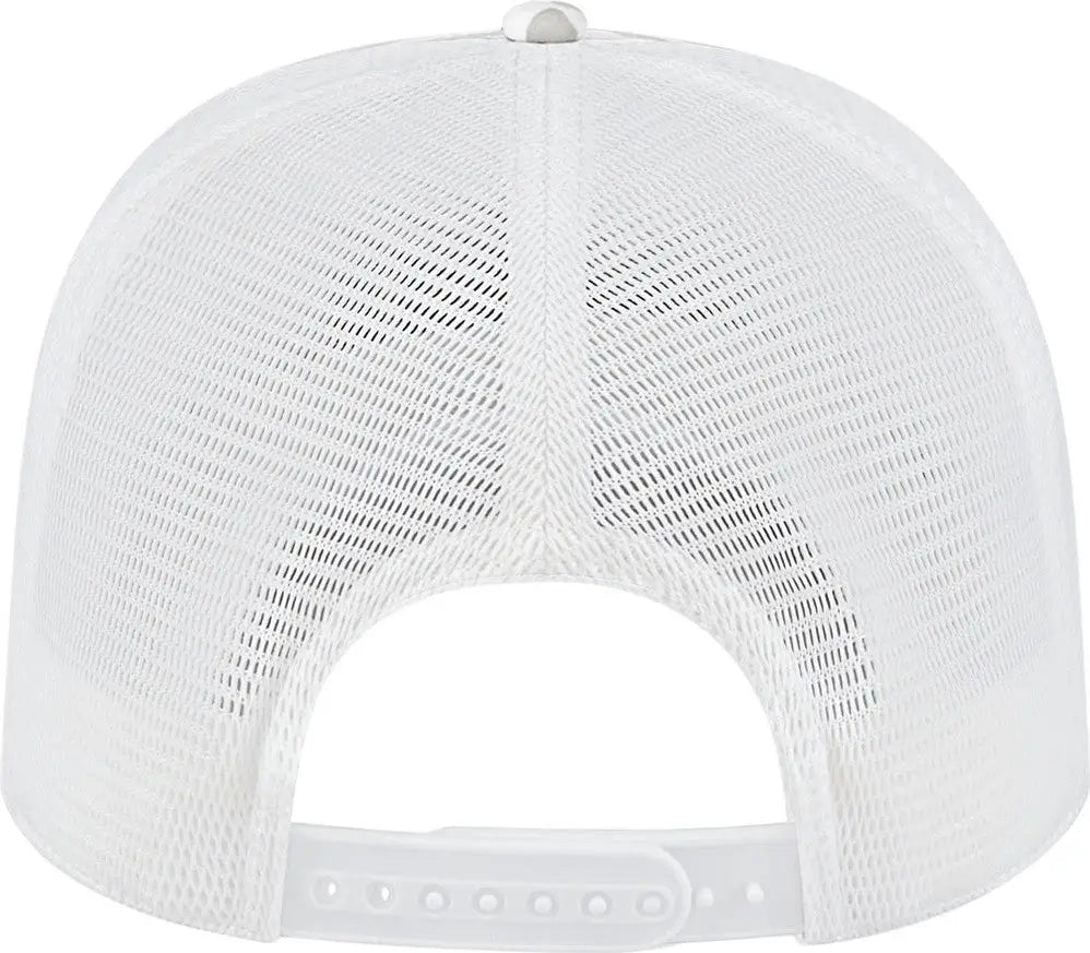 Cap America I2024 Nylon Blend Camo Trucker Mesh Back - Snow White - Snow/white / one Size Fits Most