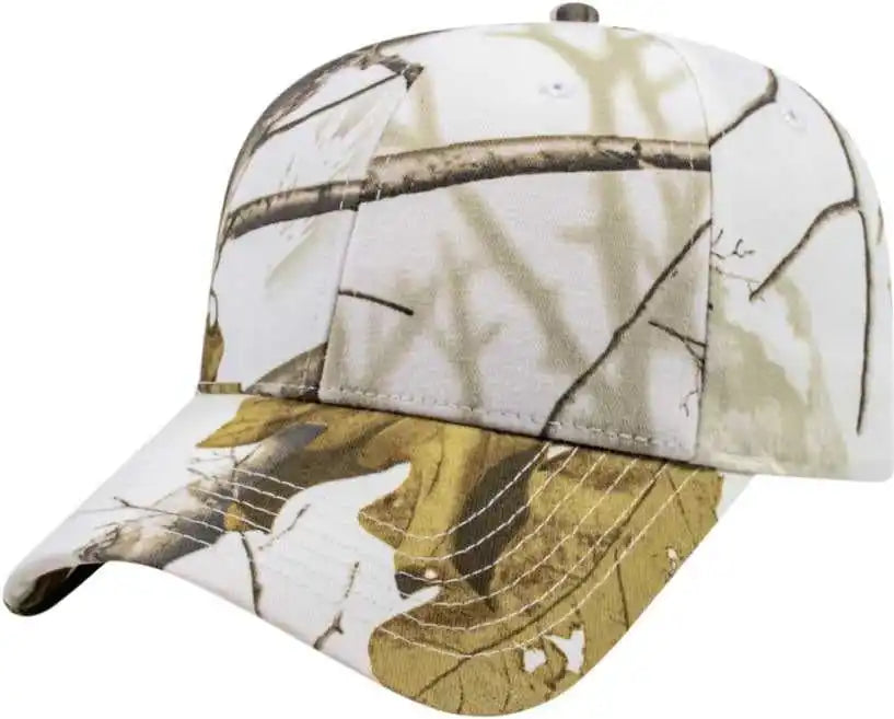 Cap America I2030 Structured Six Panel Camo Realtree Ap Snow White / one Size Fits Most
