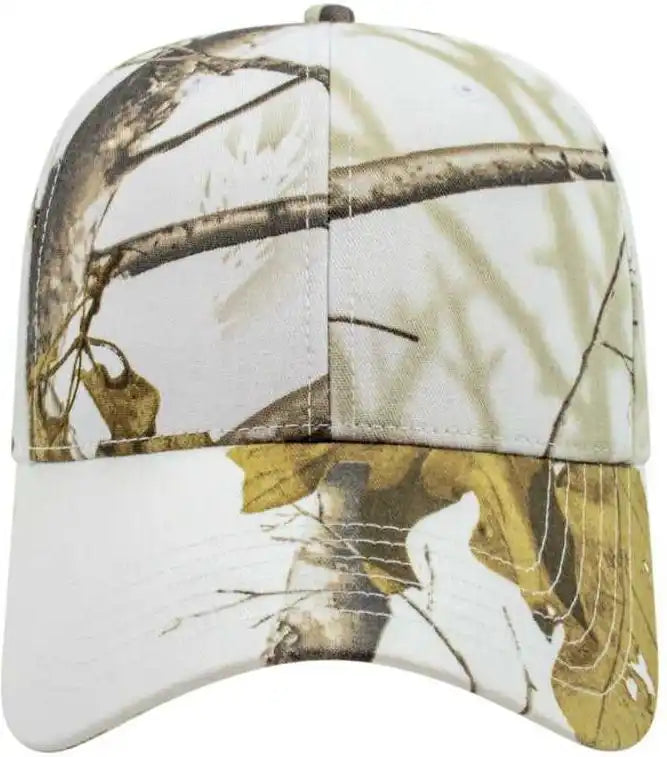 Cap America I2030 Structured Six Panel Camo Realtree Ap Snow White / one Size Fits Most