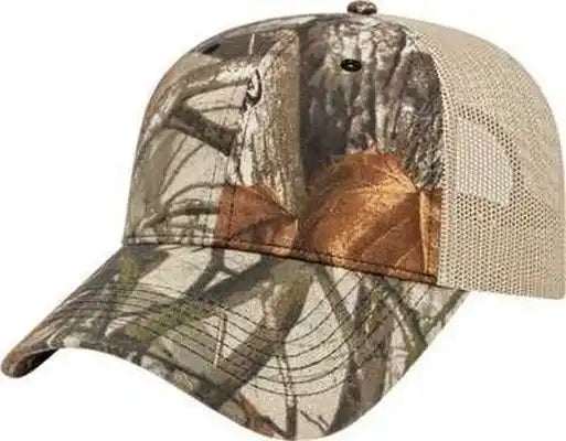 Cap America I2067 Solid Color Mesh Back Next G2 Camo - Khaki - one Size Fits Most
