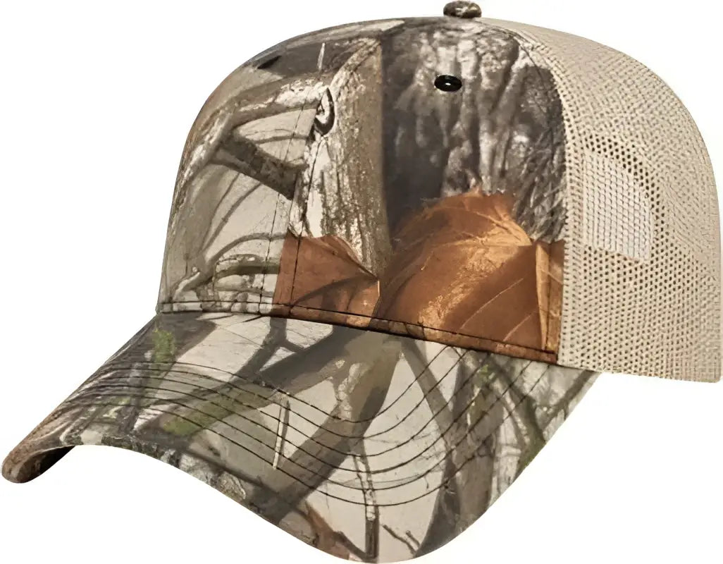Cap America I2067 Solid Color Mesh Back Next G2 Camo - Khaki - one Size Fits Most