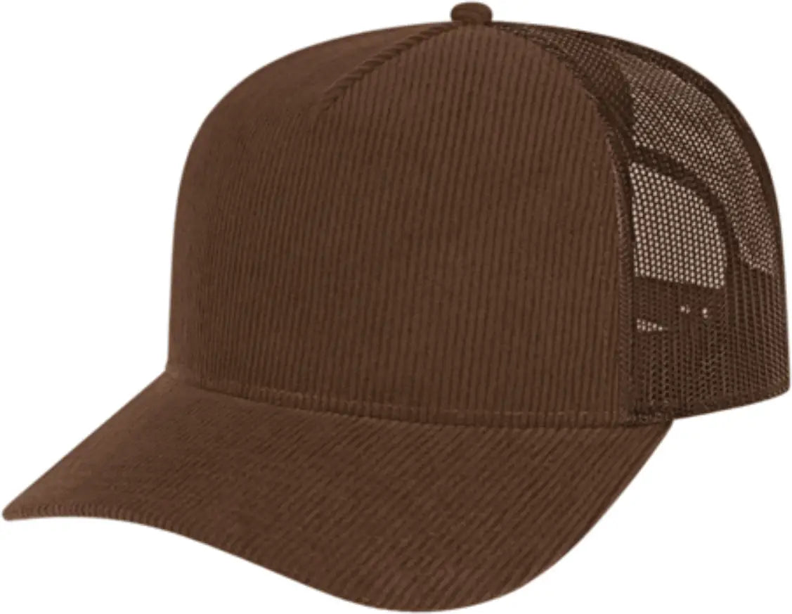 Cap America I3021 Heritage Corduroy Trucker - Brown - one Size Fits Most