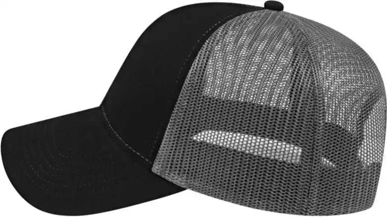 Cap America I3025 Two Tone Mesh Back - Black Charcoal - Dark Gray / one Size Fits Most