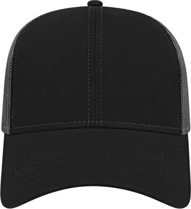 Cap America I3025 Two Tone Mesh Back Black Charcoal Dark Gray / one Size Fits Most
