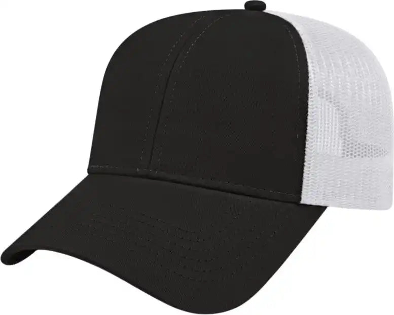 Cap America I3025 Two Tone Mesh Back Black White / one Size Fits Most