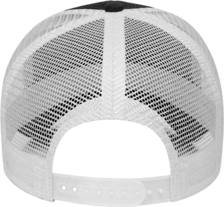 Cap America I3025 Two Tone Mesh Back - Black White - one Size Fits Most