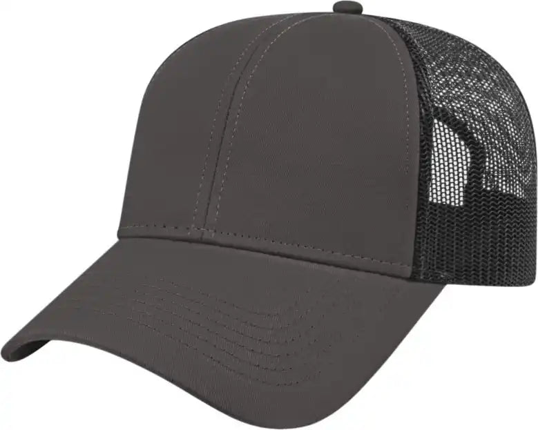 Cap America I3025 Two Tone Mesh Back Charcoal Black Dark Gray / one Size Fits Most