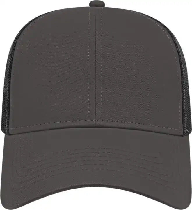Cap America I3025 Two Tone Mesh Back - Charcoal Black - Dark Gray / one Size Fits Most