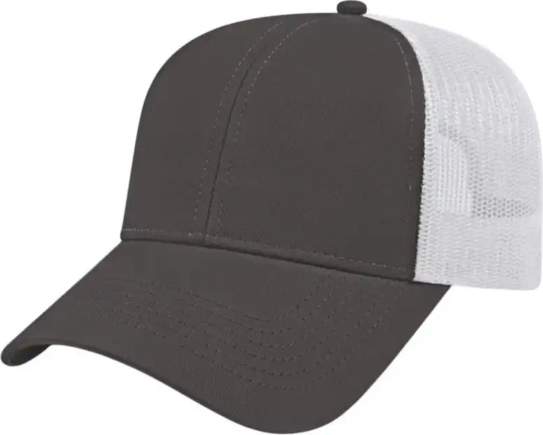 Cap America I3025 Two Tone Mesh Back - Charcoal White - Dark Gray / one Size Fits Most