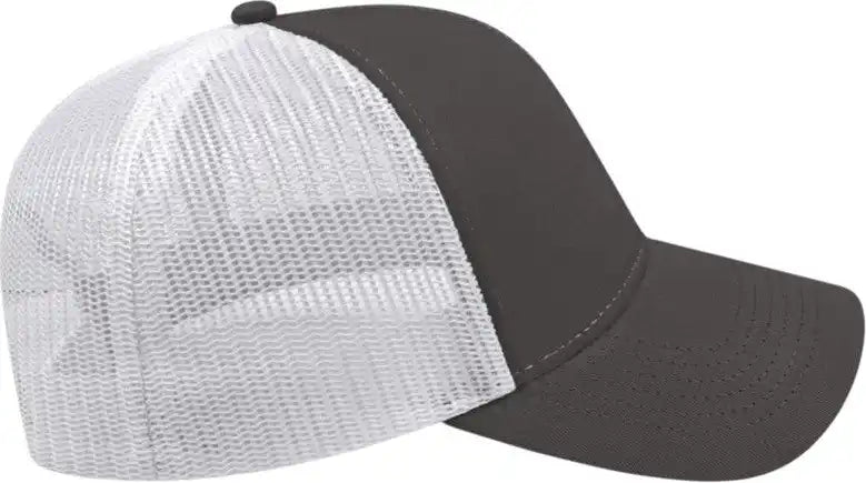 Cap America I3025 Two Tone Mesh Back - Charcoal White - Dark Gray / one Size Fits Most