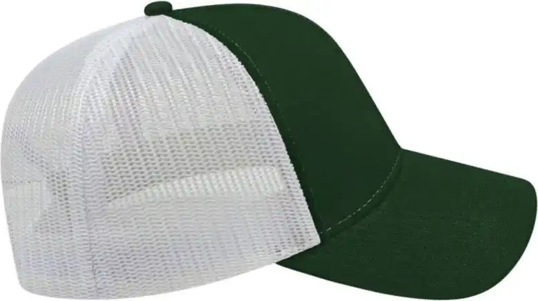 Cap America I3025 Two Tone Mesh Back Forest Green White / one Size Fits Most