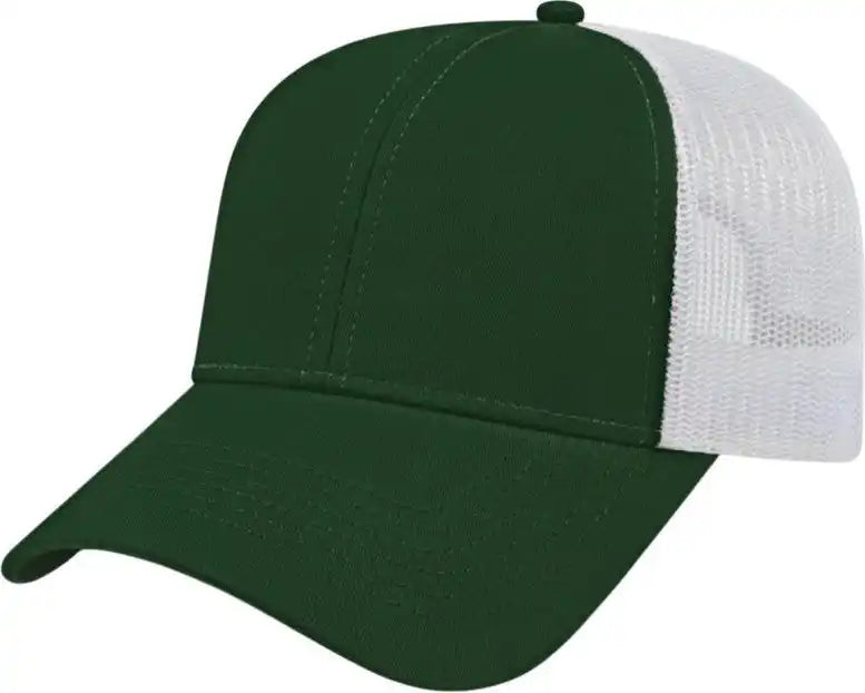 Cap America I3025 Two Tone Mesh Back Forest Green White / one Size Fits Most