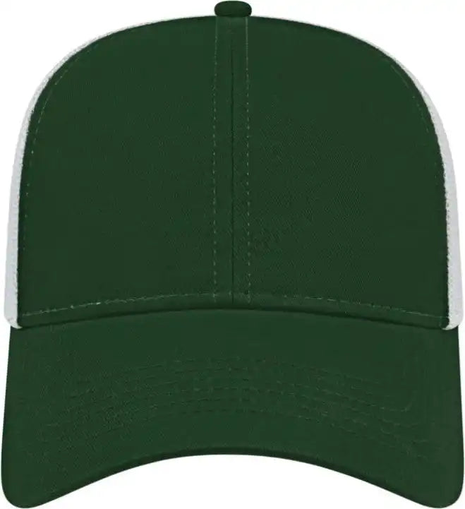 Cap America I3025 Two Tone Mesh Back Forest Green White / one Size Fits Most