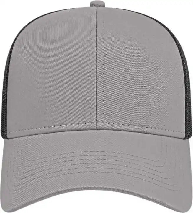 Cap America I3025 Two Tone Mesh Back Gray Black / one Size Fits Most
