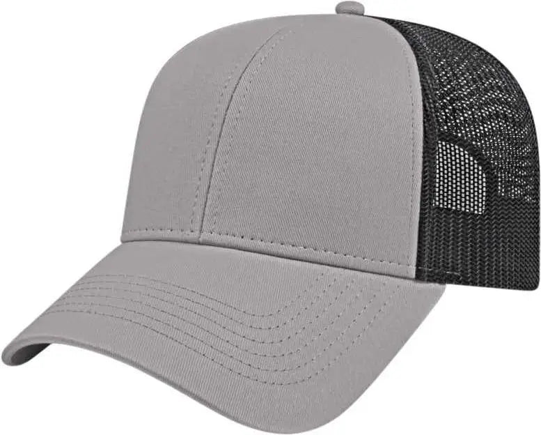 Cap America I3025 Two Tone Mesh Back - Gray Black - one Size Fits Most