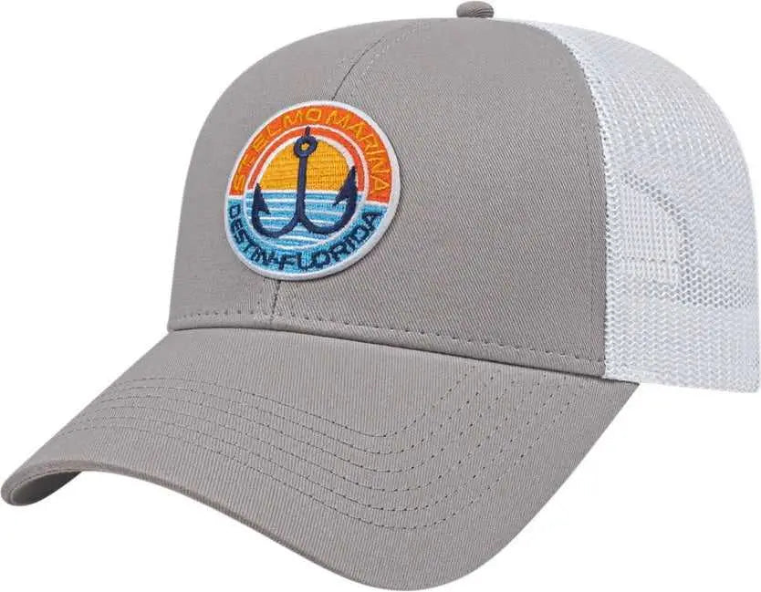 Cap America I3025 Two Tone Mesh Back - Gray White - one Size Fits Most