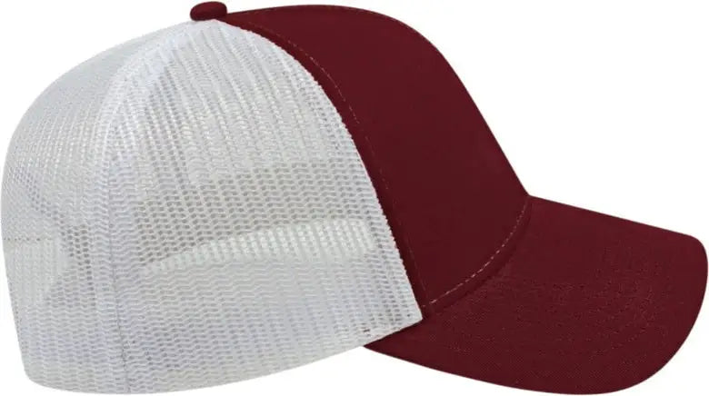 Cap America I3025 Two Tone Mesh Back - Maroon White