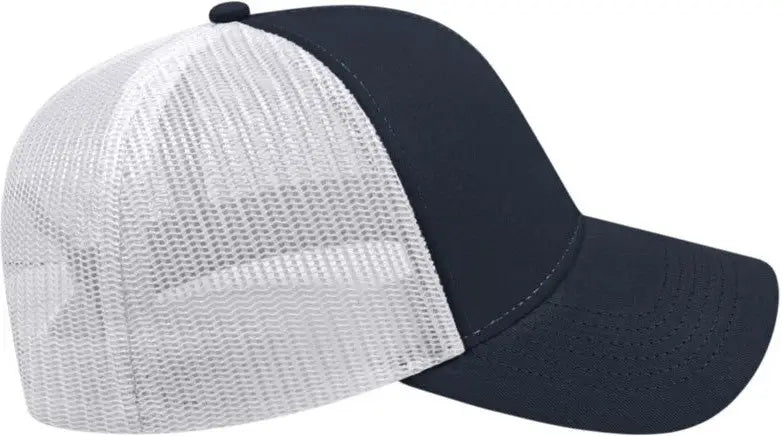 Cap America I3025 Two Tone Mesh Back - Navy White - one Size Fits Most