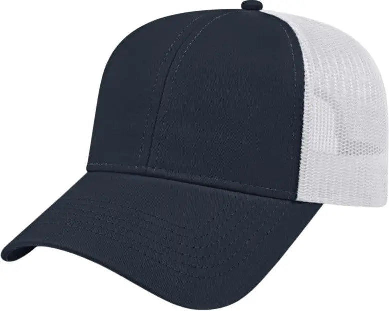 Cap America I3025 Two Tone Mesh Back - Navy White - one Size Fits Most