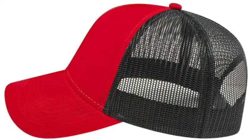 Cap America I3025 Two Tone Mesh Back - Red Black - one Size Fits Most