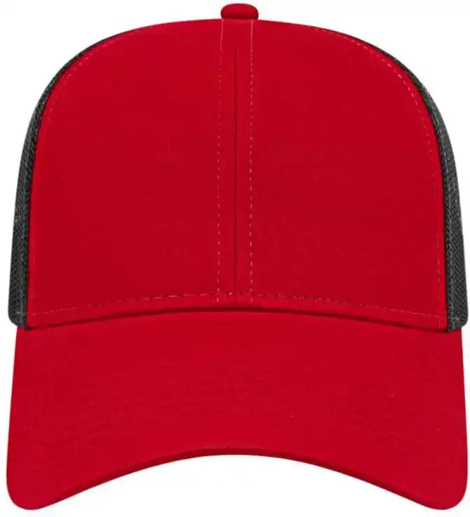 Cap America I3025 Two Tone Mesh Back Red Black / one Size Fits Most