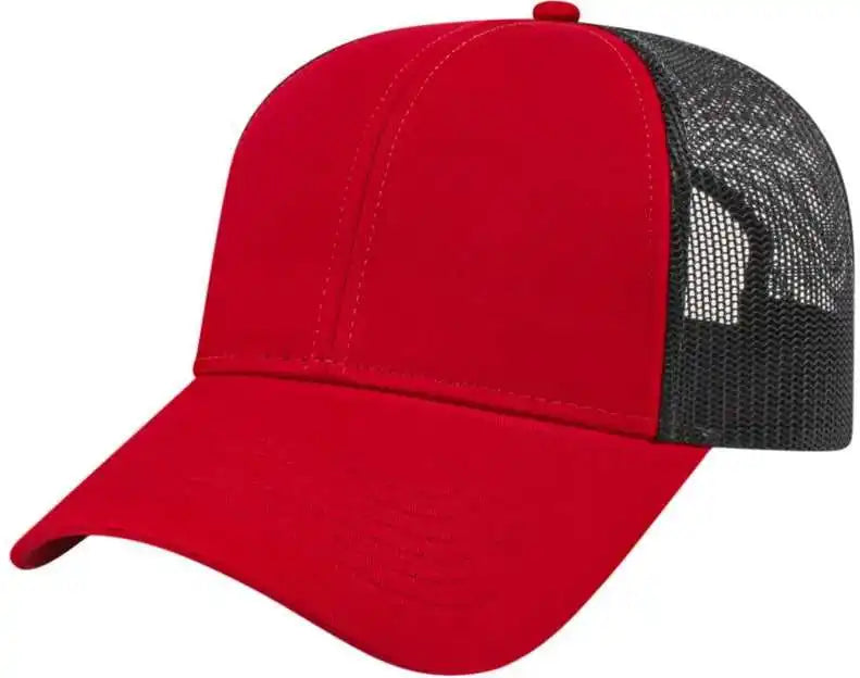 Cap America I3025 Two Tone Mesh Back Red Black / one Size Fits Most