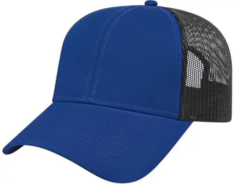 Cap America I3025 Two Tone Mesh Back Royal Black / one Size Fits Most