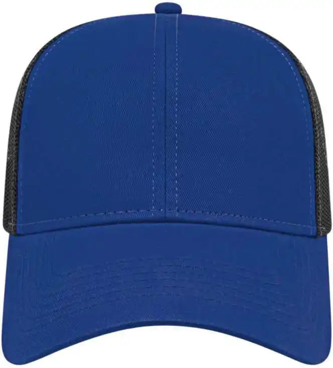 Cap America I3025 Two Tone Mesh Back Royal Black / one Size Fits Most