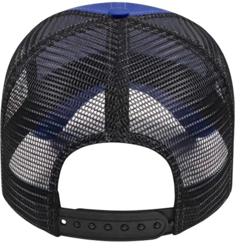 Cap America I3025 Two Tone Mesh Back Royal Black / one Size Fits Most