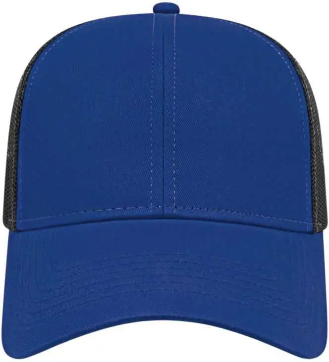 Cap America I3025 Two Tone Mesh Back - Royal Black - one Size Fits Most