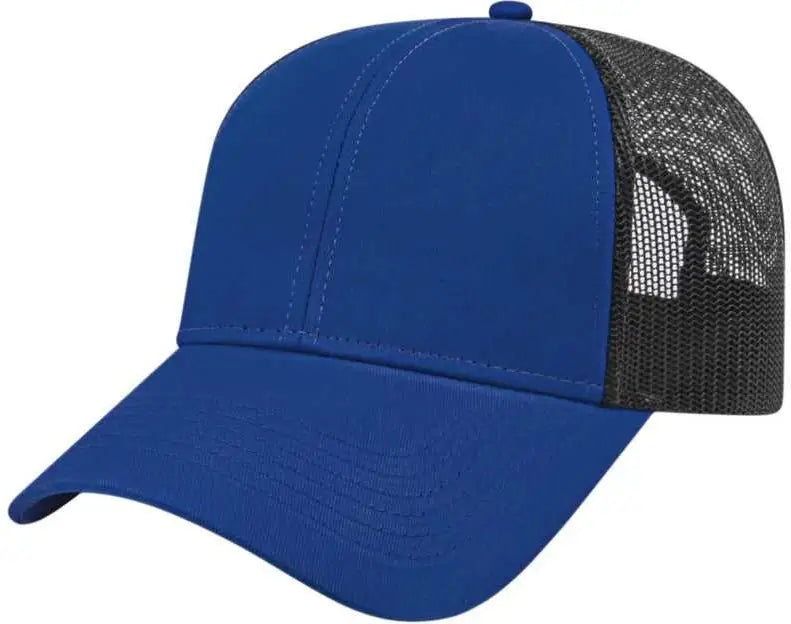 Cap America I3025 Two Tone Mesh Back - Royal Black - one Size Fits Most